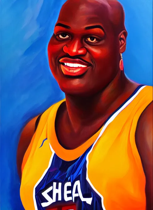 Image similar to shaq as a woman, oil on canvas, cinematic, portrait