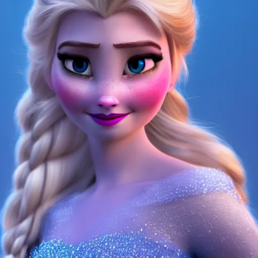 Image similar to elsa from frozen, hyper detailed, digital art, trending in artstation, cinematic lighting, studio quality, smooth render, unreal engine 5 rendered, octane rendered