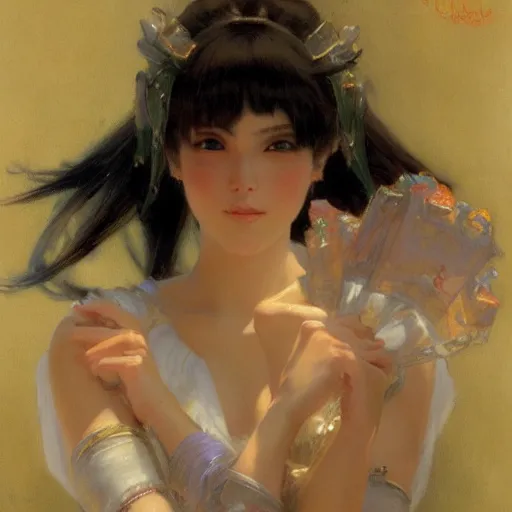 Prompt: portrait of anime princess, painting by gaston bussiere, craig mullins, j. c. leyendecker