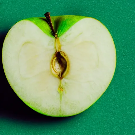 Image similar to A Green apple, center of image, white background, studio lighting, Canon 5D, 30mm