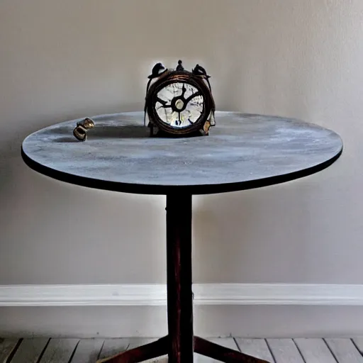 Image similar to a table made out of a clock,