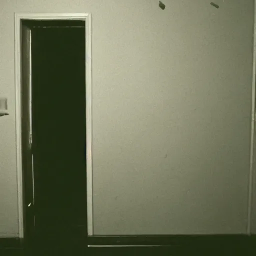 Image similar to scp 0 9 6 in the dark creepy room, photo found after death