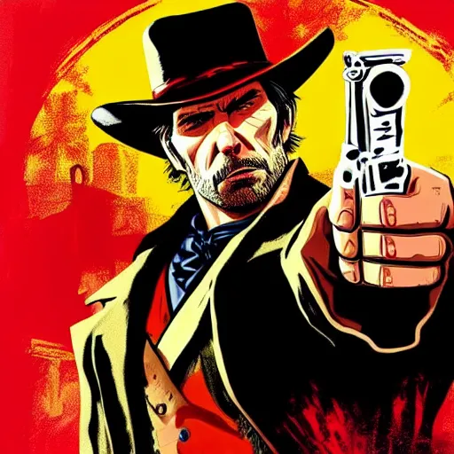 Image similar to Vampire in red dead redemption 2 4K quality