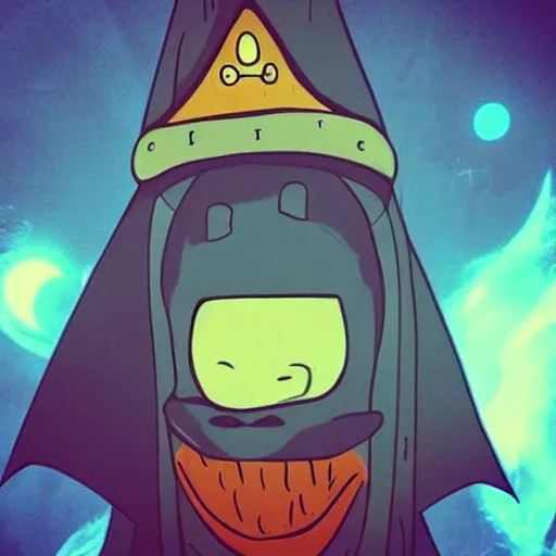 Image similar to “ evil wizard from space, adventure time style ”