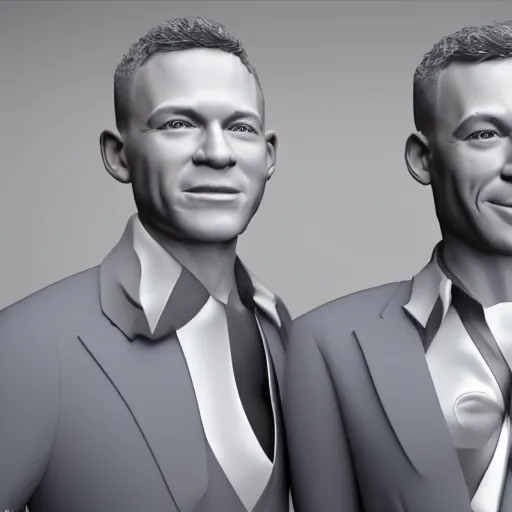Prompt: detailed 3 d render of the krassenstein brothers,