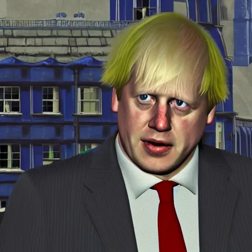 Image similar to Boris Johnson in playstation 1 game, lots of detail, ultra HD