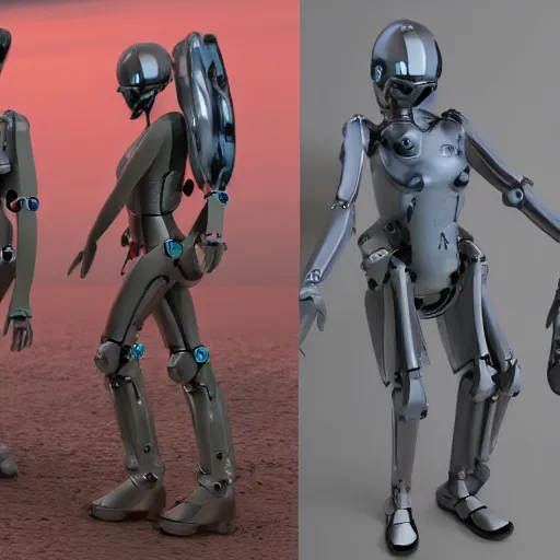 Image similar to bipedal locomotion devices from an alternate time line, octane render, technology.