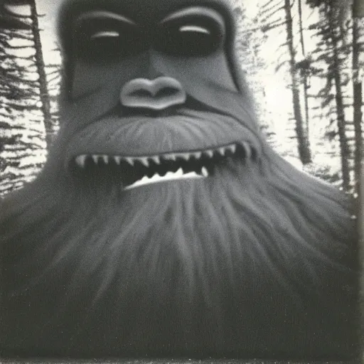 Image similar to actual picture of Bigfoot Polaroid