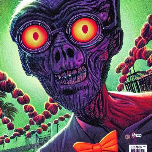 Image similar to goosebumps book cover, tim jacobus art, my dad is a monster