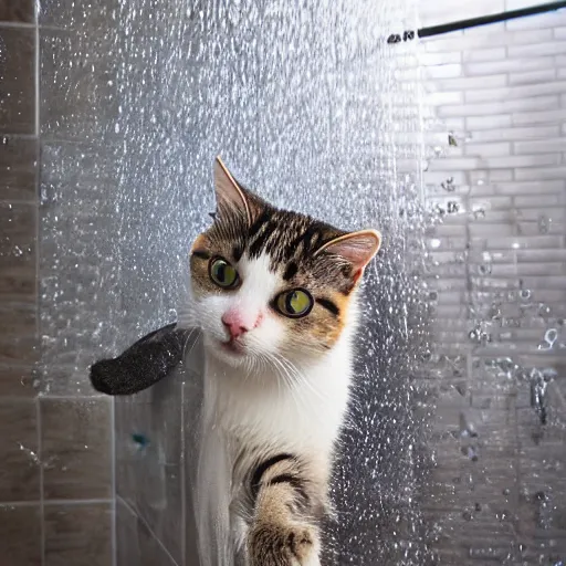 Image similar to cats in the shower