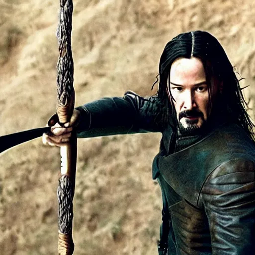 Image similar to Keanu Reeves as Legolas