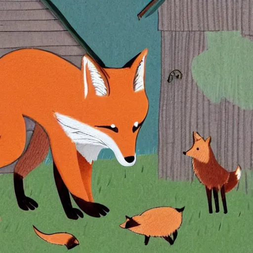 Image similar to a fox guarding a hen house