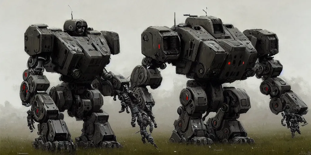 Image similar to four legged war machine mech art, artstation, highly detailed, by jakub rozalski