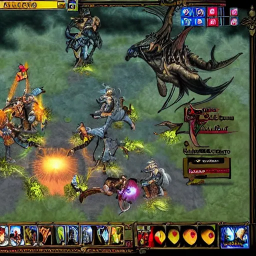 Image similar to diablo fighting 4 wizards