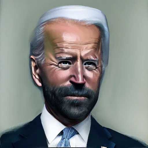 Image similar to joe biden dressed as hasidic rebbe, jewish devotional presidential portrait by greg rutkowski