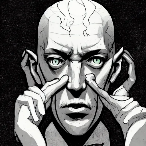 Image similar to H.P. Lovecraft as Cthulhu, a monster that looks like HP Lovecraft and Cthulu, half-man, half-monster, ambient lighting, 4k, anime key visual, lois van baarle, ilya kuvshinov, rossdraws, artstation