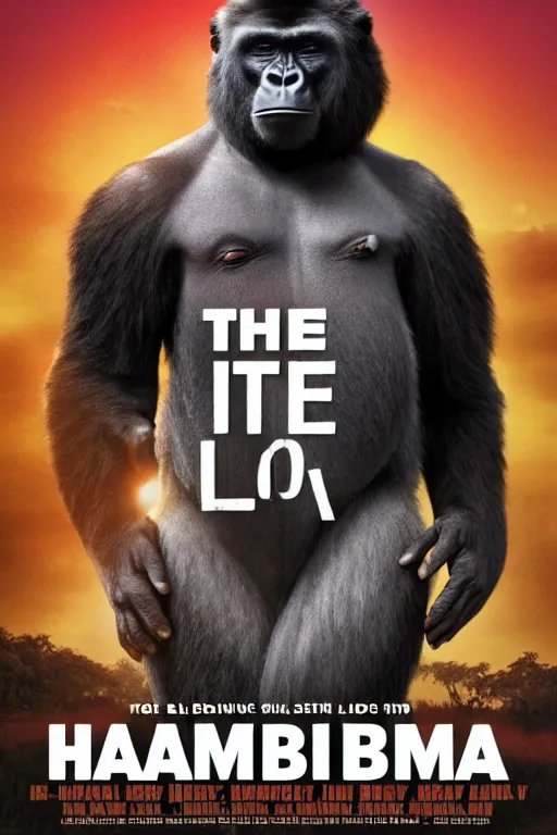 Prompt: harambe documentary movie poster