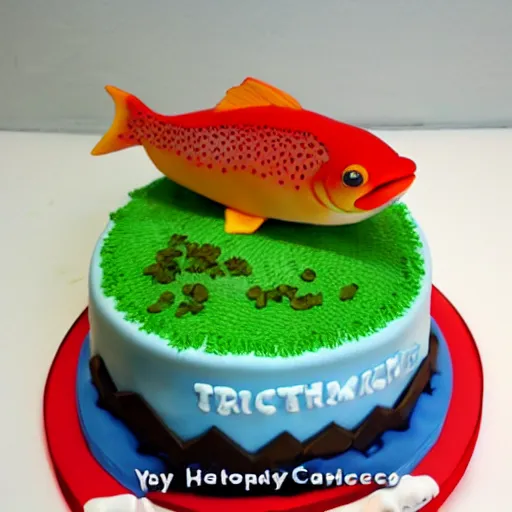 Image similar to Trout birthday cake