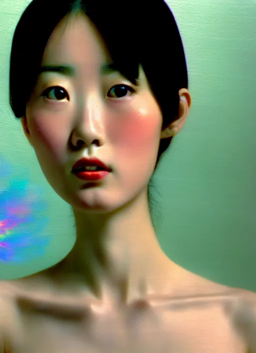 Image similar to vintage film still from Italy of pretty Asuka Saito stares in amusement at you. soft detailed painting at 16K resolution and amazingly epic visuals. epically beautiful image. amazing effect, image looks gorgeously crisp as far as it's visual fidelity goes, absolutely outstanding. vivid clarity. ultra detail. iridescent. mind-breaking. mega-beautiful pencil shadowing. beautiful face. Ultra High Definition. soft shading. soft texture. intensely beautiful.