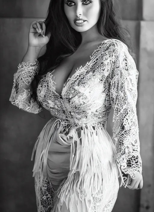 Image similar to portrait of abigail ratchford wearing kebaya in java, by charlotte grimm, natural light, detailed face, beautiful features, symmetrical, canon eos c 3 0 0, ƒ 1. 8, 3 5 mm, 8 k, medium - format print, half body shot