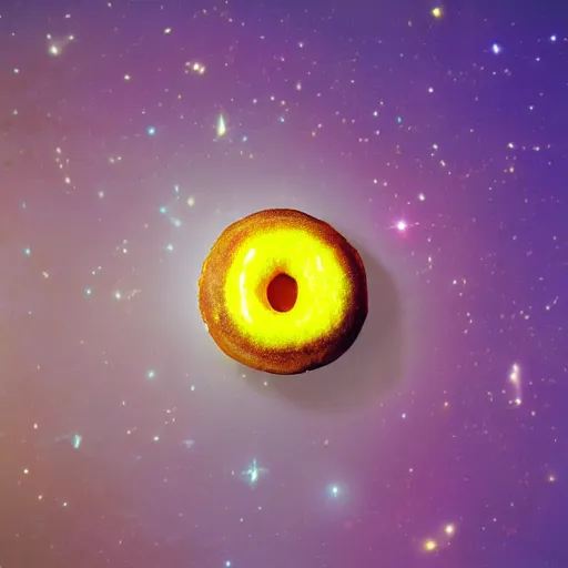 Prompt: The mighty donut, yellow aura, celestial, divine