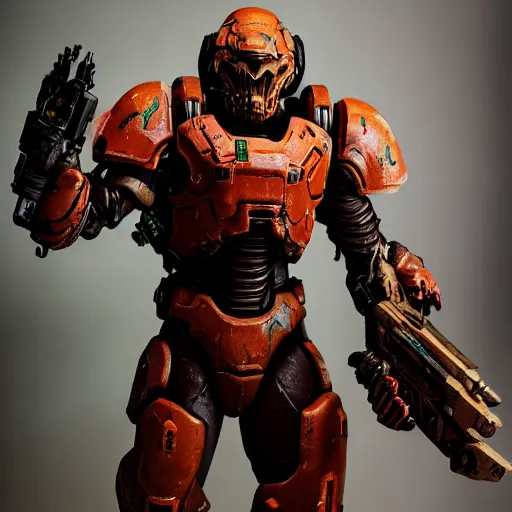 Image similar to doom slayer from doom 2 0 1 6, photography