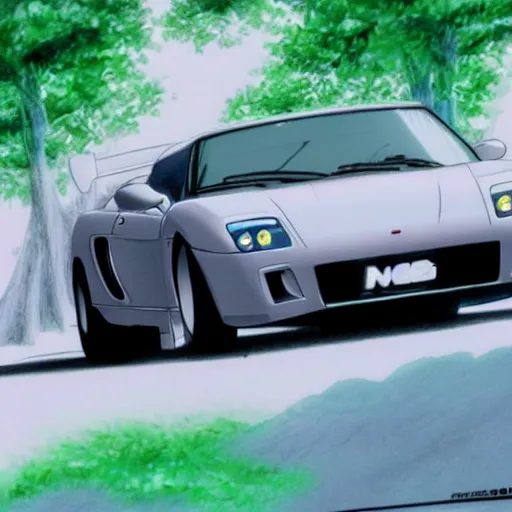 Prompt: Noble M600 in Initial D, anime art