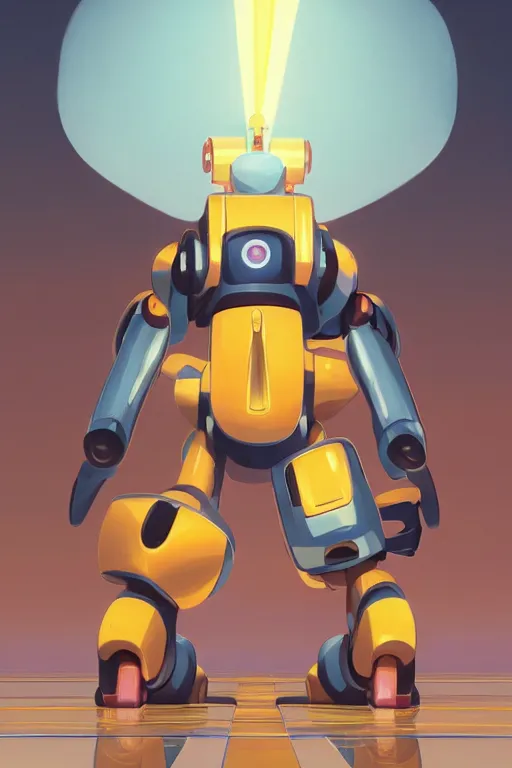 Image similar to metabots medabots medarotto medarot robot minimalist comics, behance hd by jesper ejsing, by rhads, makoto shinkai and lois van baarle, ilya kuvshinov, rossdraws global illumination ray tracing hdr radiating a glowing aura