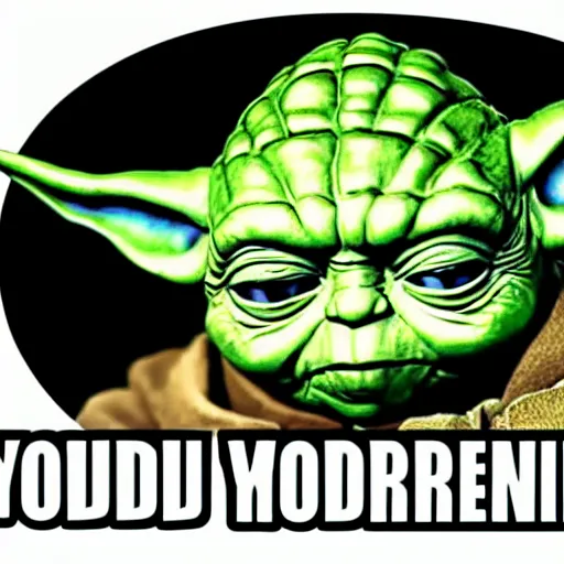 Prompt: Yoda apology video youtube thumbnail