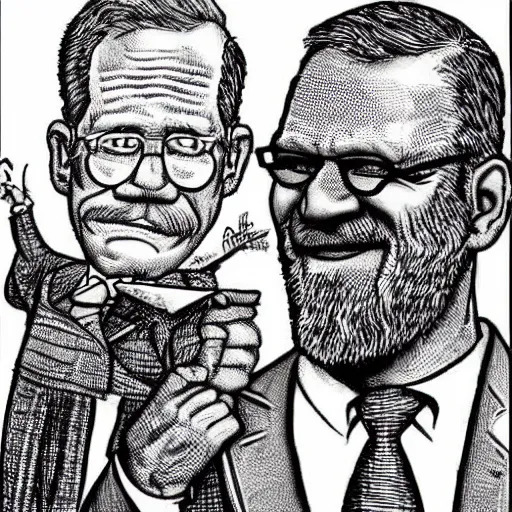 Image similar to david letterman drawn by robert crumb