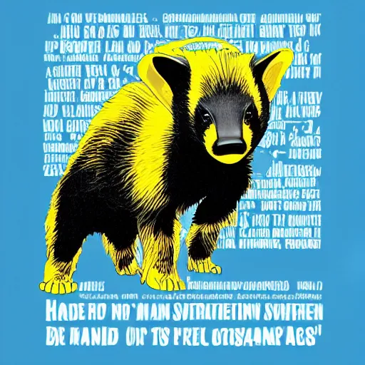 Prompt: a political poster for a honey badger, graphic design,