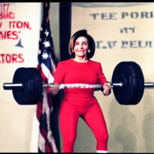 Image similar to nancy pelosi deadlifting 5 0 0 pounds