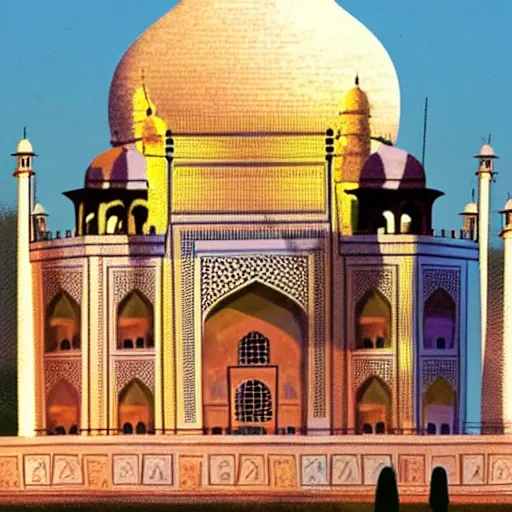 Image similar to photo of Taj Mahal made of cheese