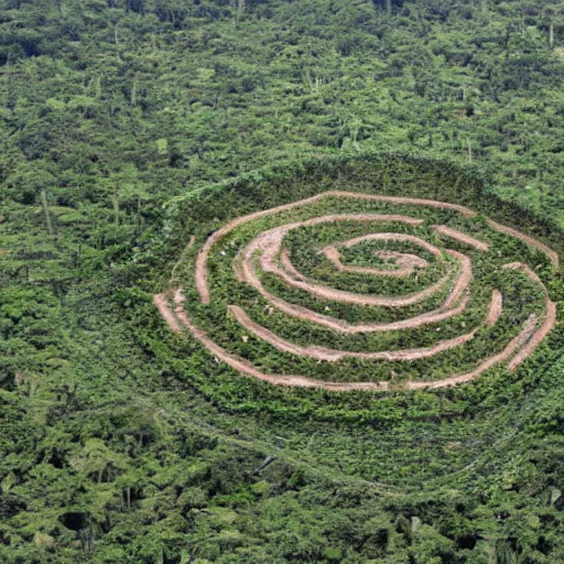 Image similar to an architectural plan view of a labyrinth of the deforestation in amazona crisis, cut trunks