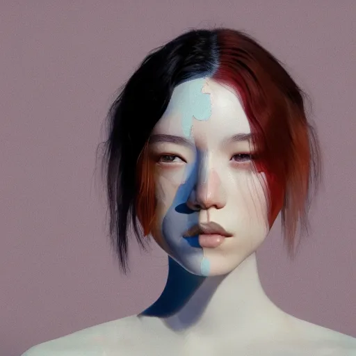 Prompt: abstract 3d female portrait age 20 by james jean and Jason Chan, rendering, redshift, octane