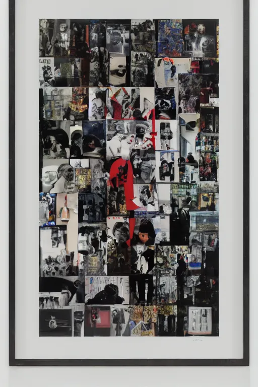 Image similar to nobody want to locked anymore, by richard hamilton and mimmo rotella and violet polsangi, photo realistic, human details, old photo scattered, pop art, incrinate, sharp focus, symmetrical, pararel, justify content center, random content, balance and proportional, cleanest image, white frame border