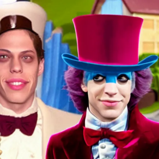 Image similar to Pete Davidson as Willy Wonka 4K quality super realistic