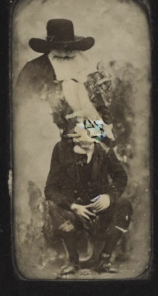 Prompt: daguerreotype portrait of a honey badger as watchmaker in suit and hat, stempunk vintage style, wet collodion, stempunk, sepia, monochrome black and white, artistic photo from late xix century, high resolution, dark atmosphere