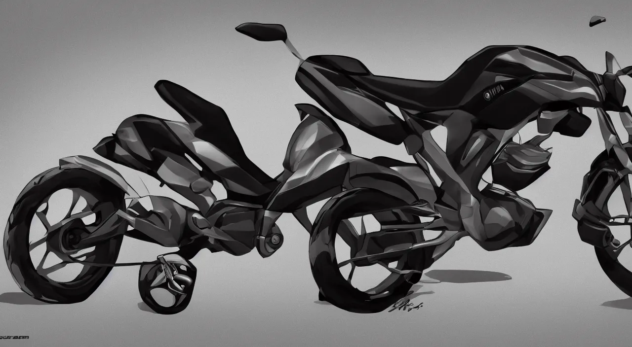 Prompt: yamaha dt 125 concept art, high detail, high definition, 8k,