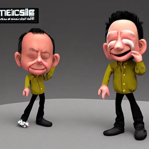 Image similar to kibooki style, Mick Jones, The Clash, Puppet cartoon, photo realistic, playing, Unreal Engine, Hdri