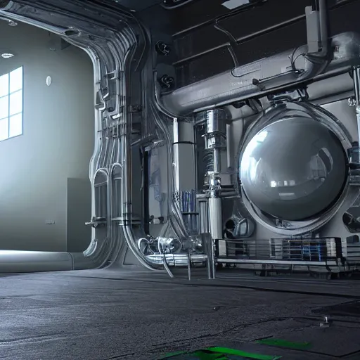 Prompt: hadron antimatter alchemy vacuum reactor. Photorealistic. 4k. God rays. Highly detailed. VRay Rendering. Unreal Engine.
