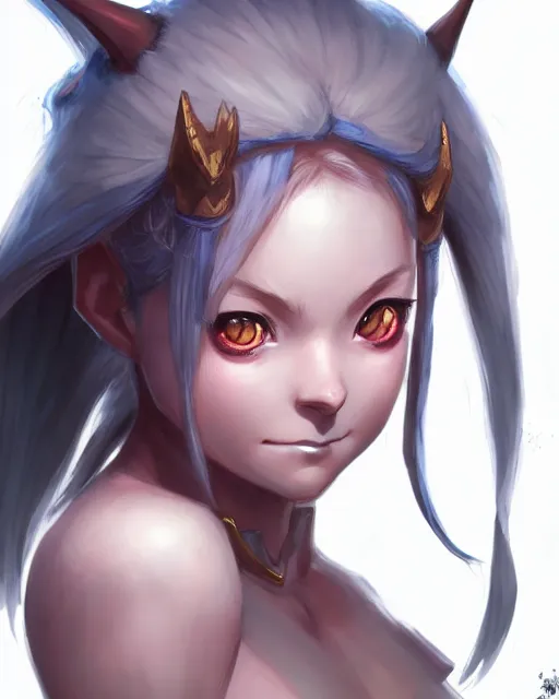 Image similar to character concept art of a beautiful young anime orc woman | | cute - fine - face, pretty face, realistic shaded perfect face, fine details by stanley artgerm lau, wlop, rossdraws, james jean, andrei riabovitchev, marc simonetti, and sakimichan, tranding on artstation