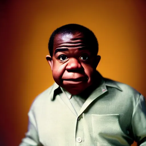 Image similar to uhd photorealisitc candid photo of gary coleman as a grown man. photo by annie leibowitz and steve mccurry
