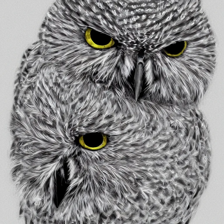 Prompt: Elegant Owl, digital art, portrait