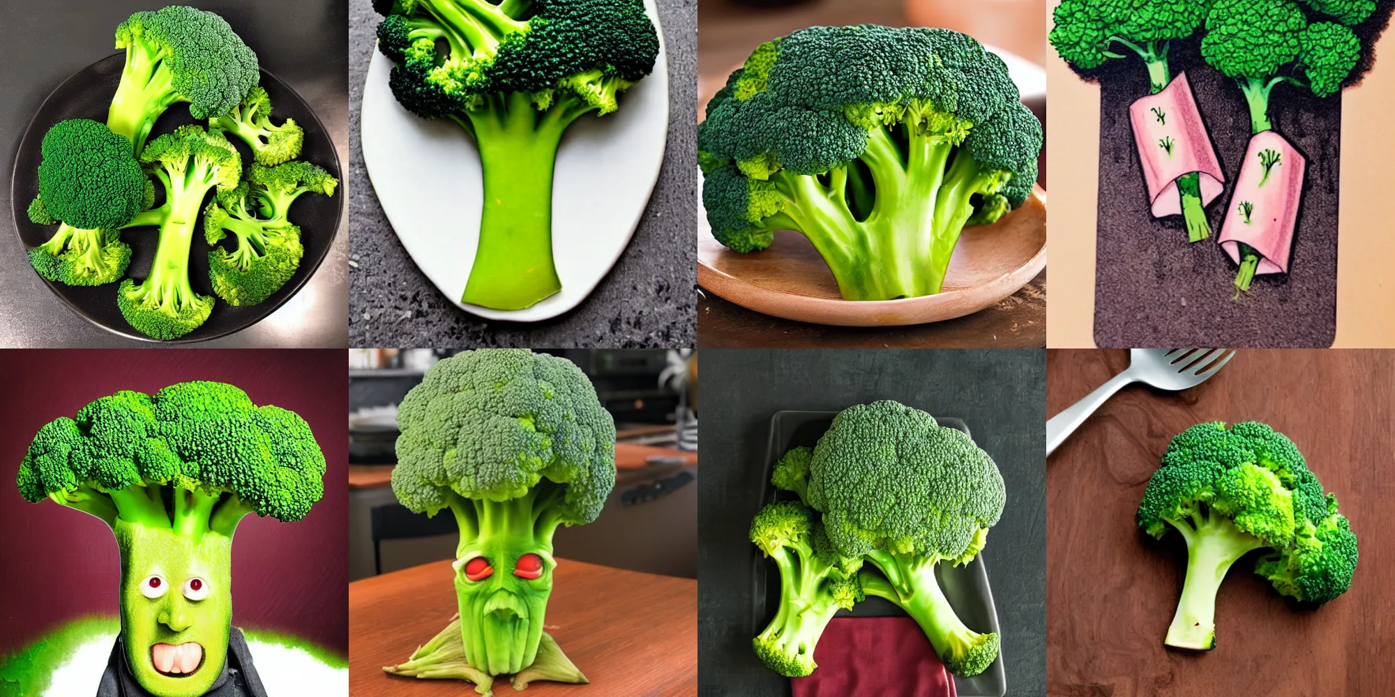 Prompt: broccoli eats pinhead