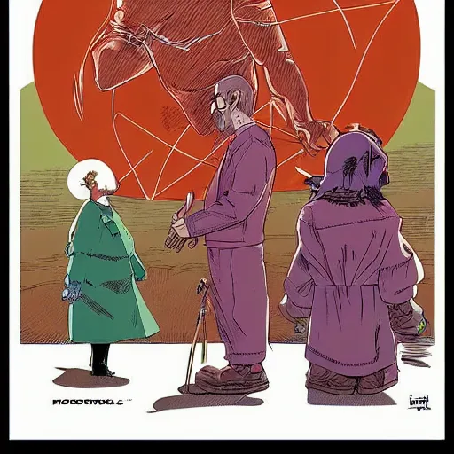 Image similar to powerful psychic guy emitting psychic powers, psychic, psychic powers, magic, ufotable studio art style, by moebius, by jamie hewlett, by geof darrow, aesthetic!,