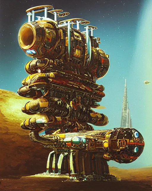 Image similar to pipe organ spaceship, hyper realistic, fantasy art, in the style of chris foss, intricate, hyper detailed, smooth