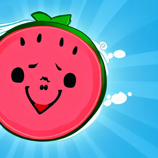 Image similar to cartoon kawaii watermellon