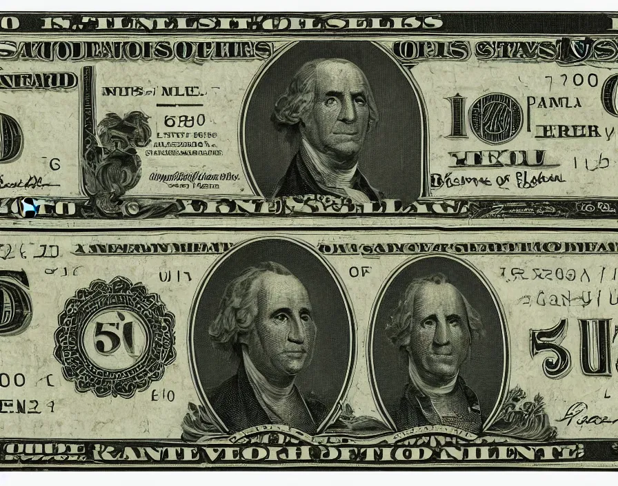 Image similar to rectangular photograph of $ 5 0 u. s. currency note