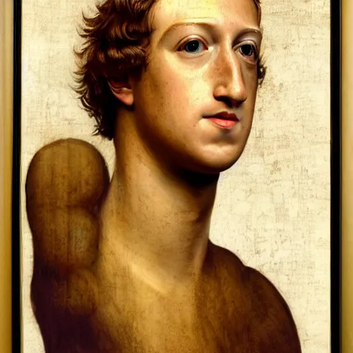 Image similar to Mark Zuckerberg, by Leonardo da Vinci